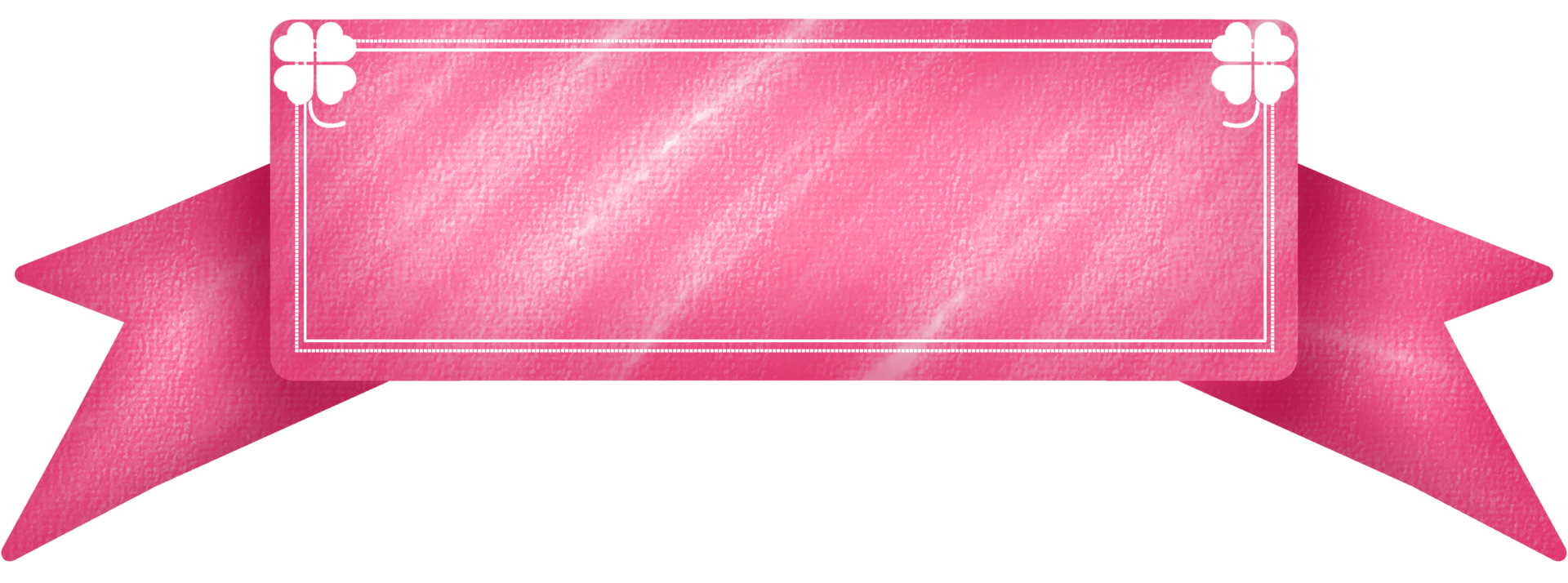 pink label for adding text or topic with minimal flower png