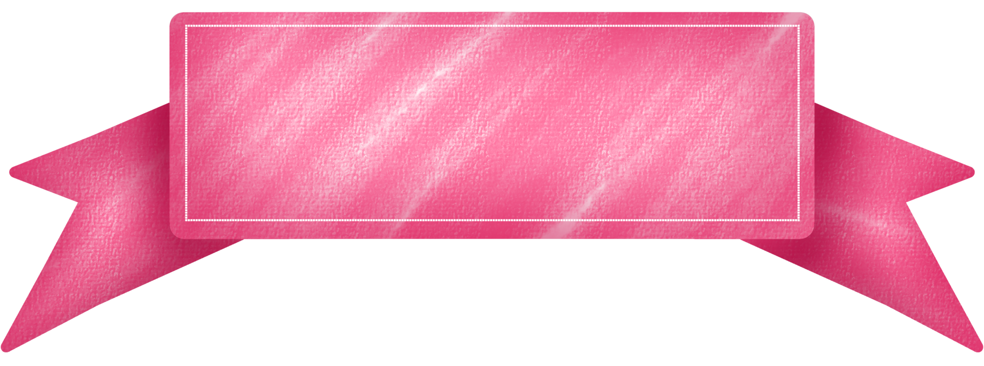 pink label for adding text or topic with white frame png