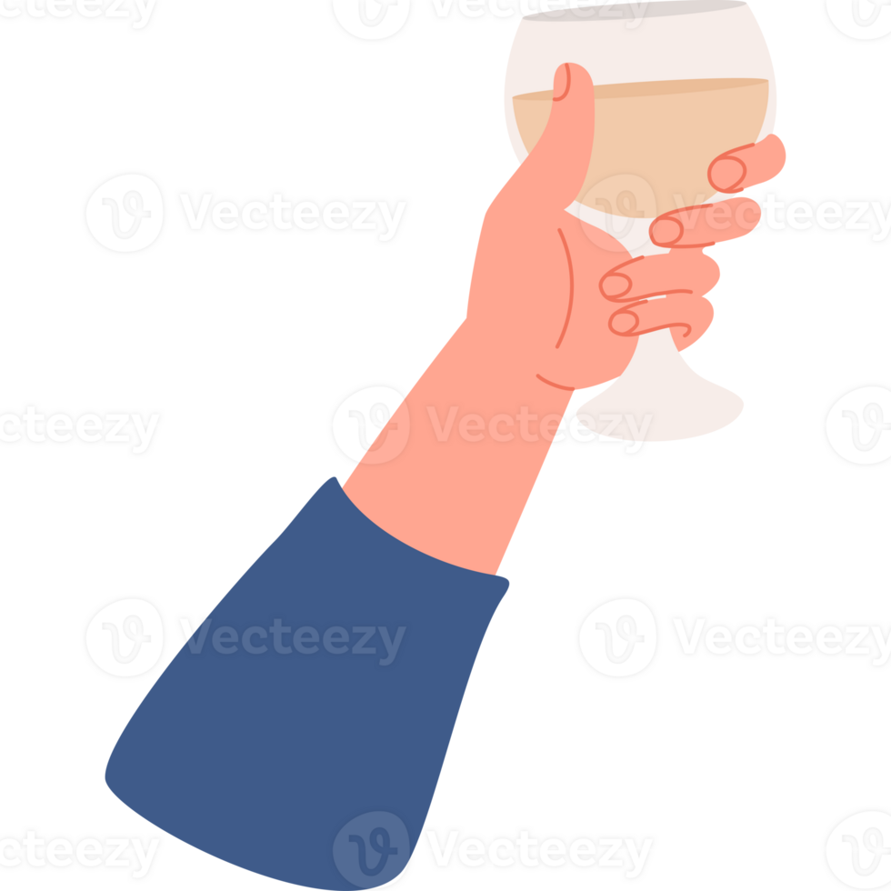 Hand with glass png