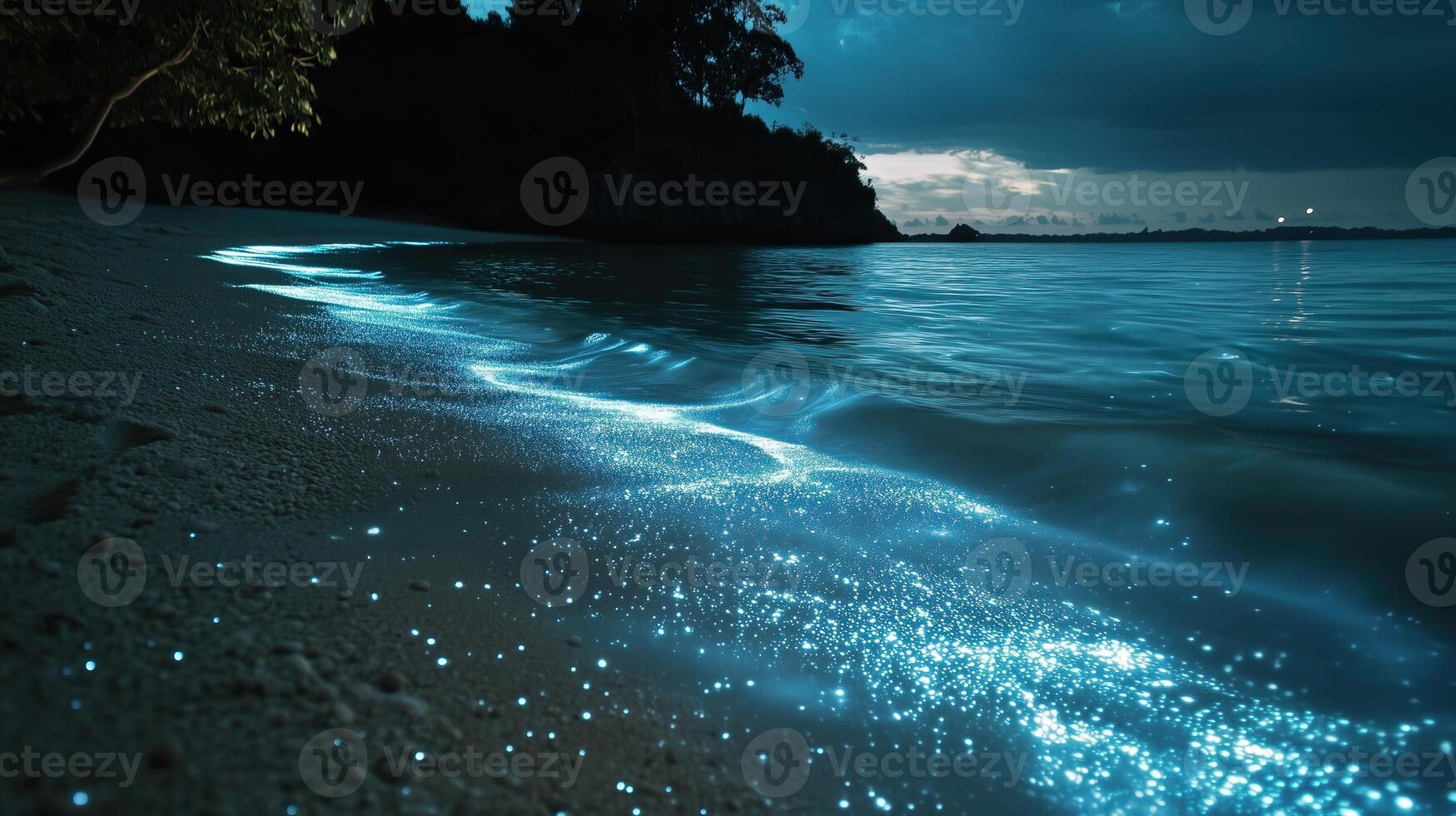 Bioluminescence. Bio luminescent ocean photo