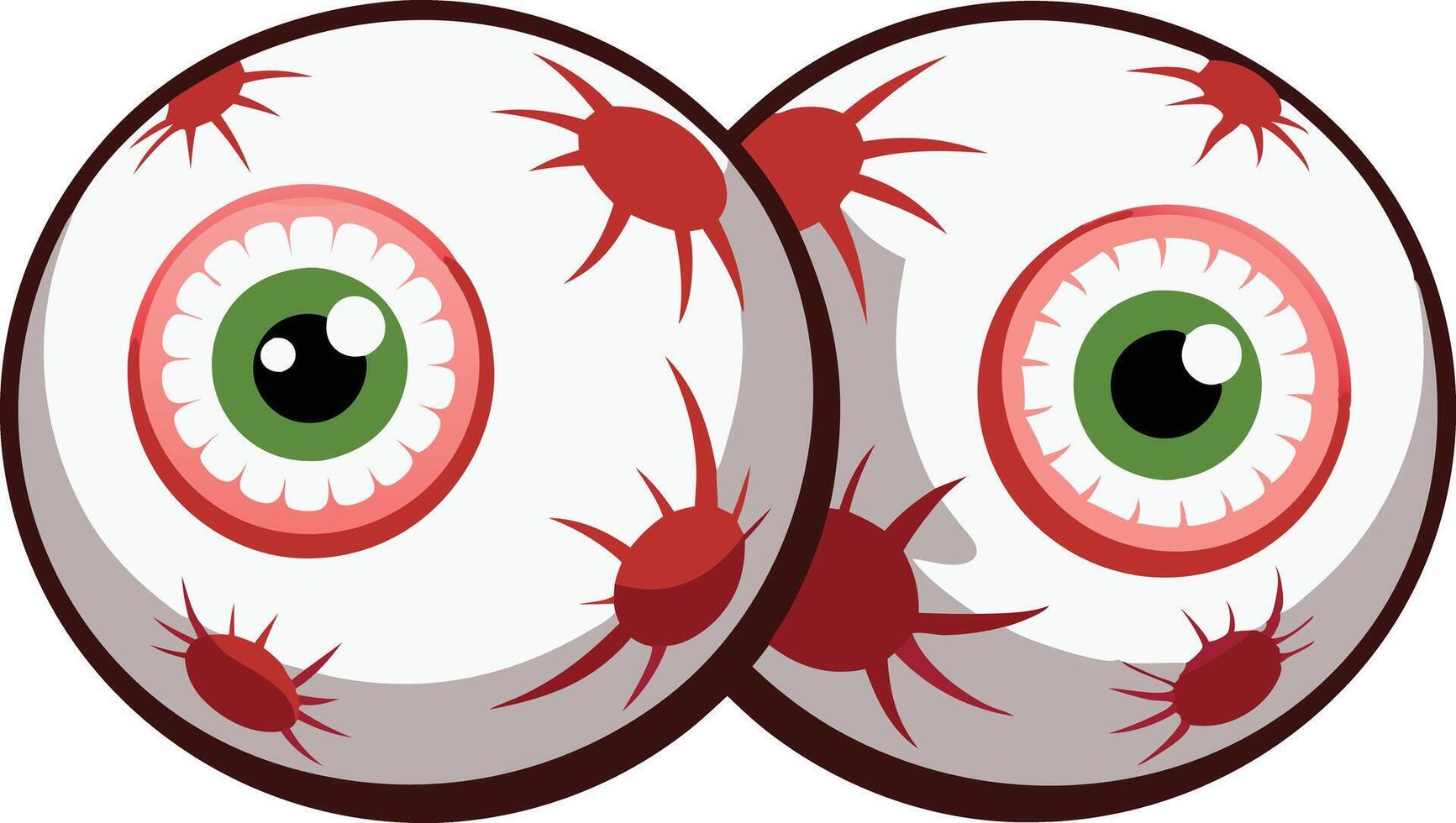 Illustration of a pair of detailed human eyes with red veins, symbolizing vision or medical observation vector
