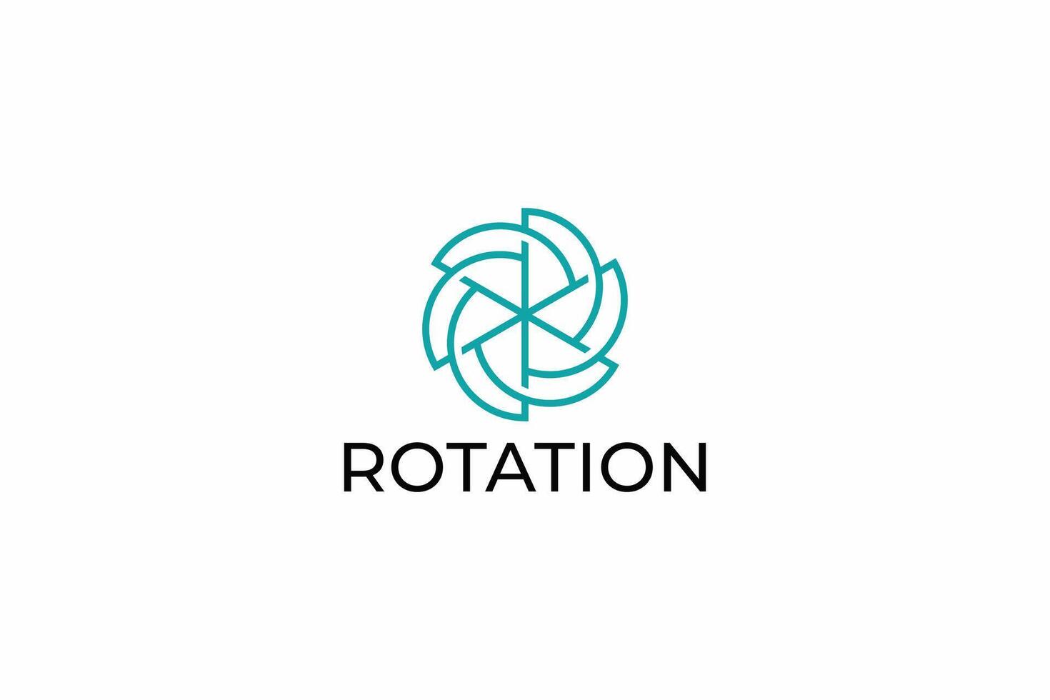Modern Logo Rotation Minimalist Geometric Abstract Business Technology vector