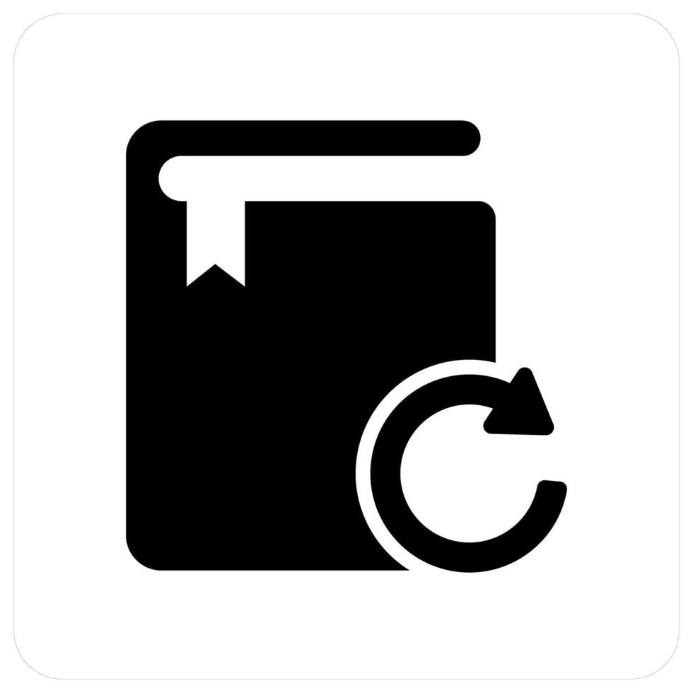 Update Book and reload icon concept vector