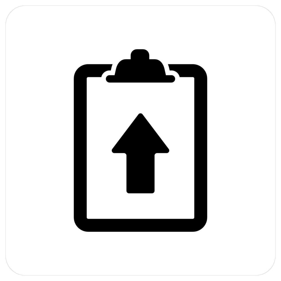Upload Page and arrow icon concept vector