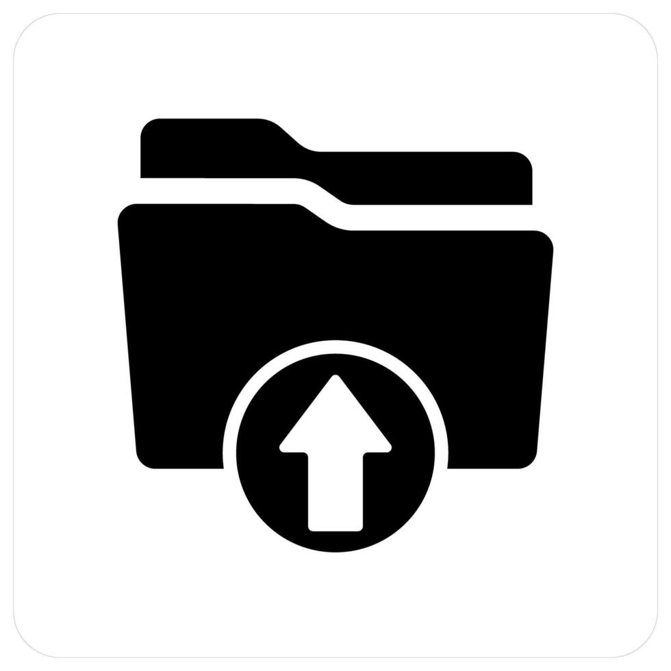 Upload Folder and folder icon concept vector