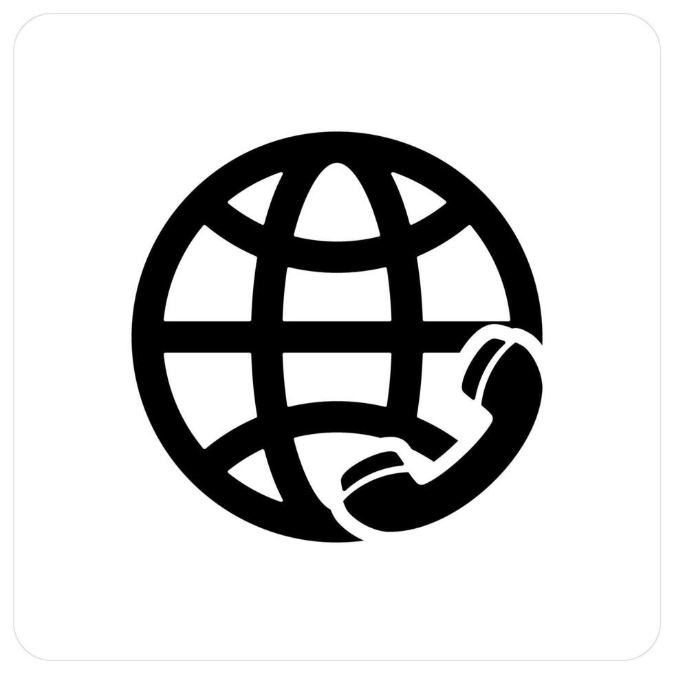 International Call and center icon cocnept vector