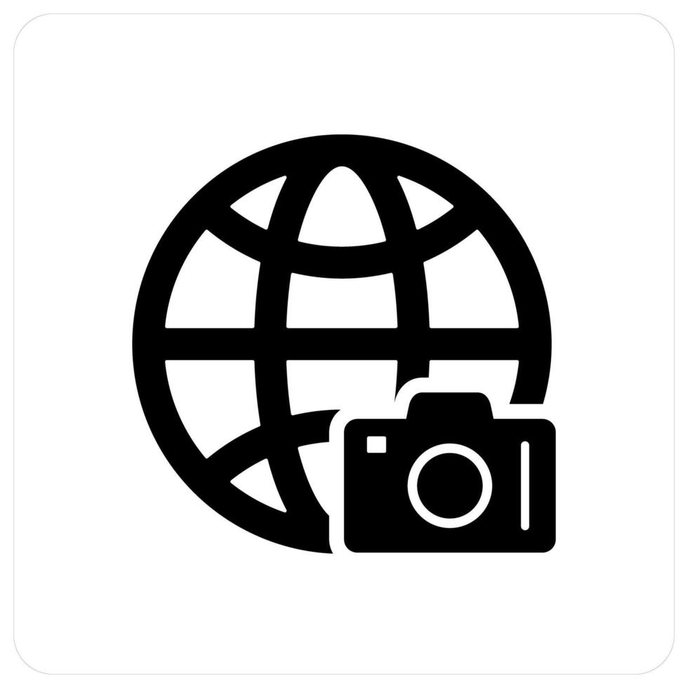 Global Image and image icon concept vector