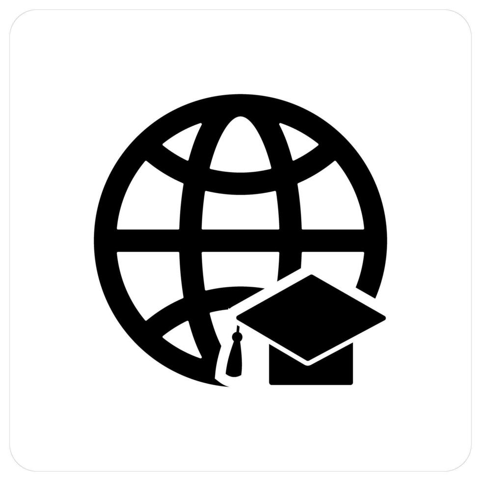 Global Education and school icon concept vector