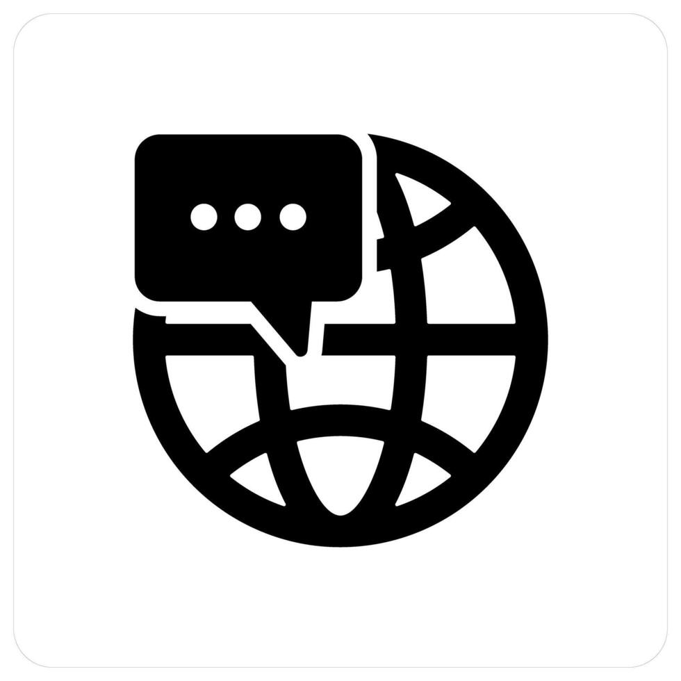 Global Message and globe icon concept vector