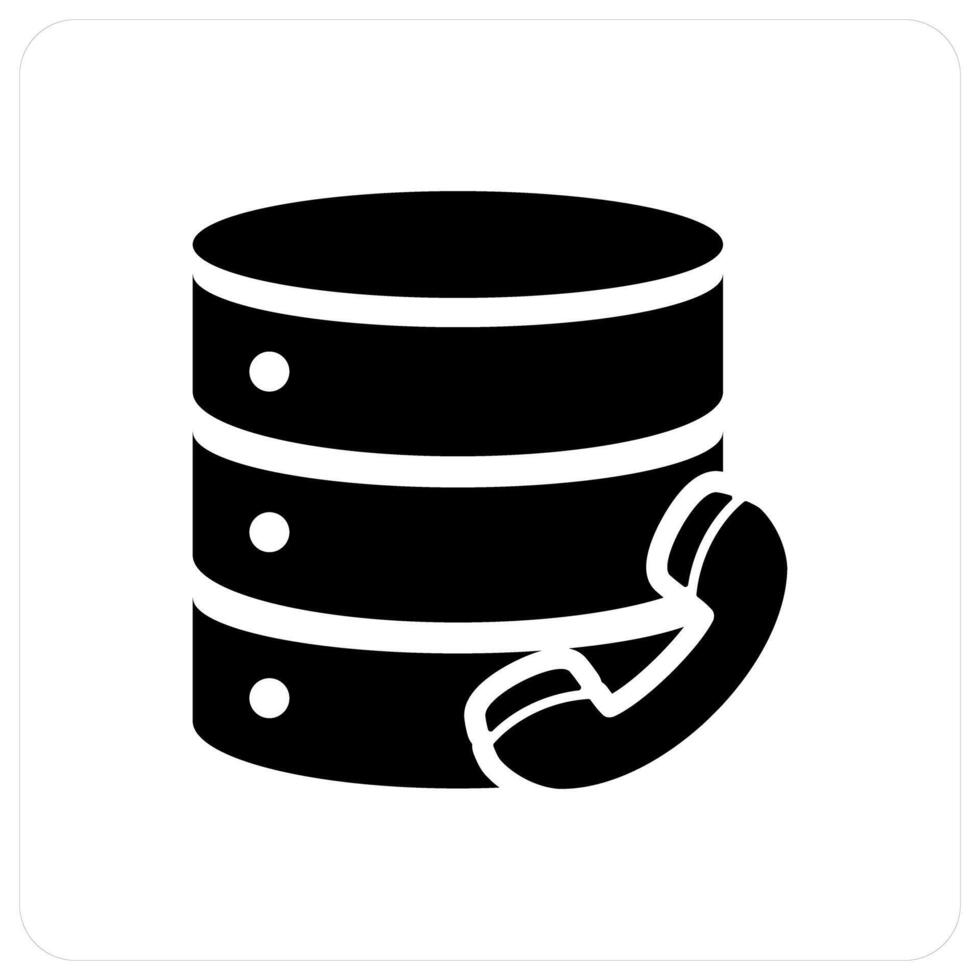 Call Server and phone icon concept vector