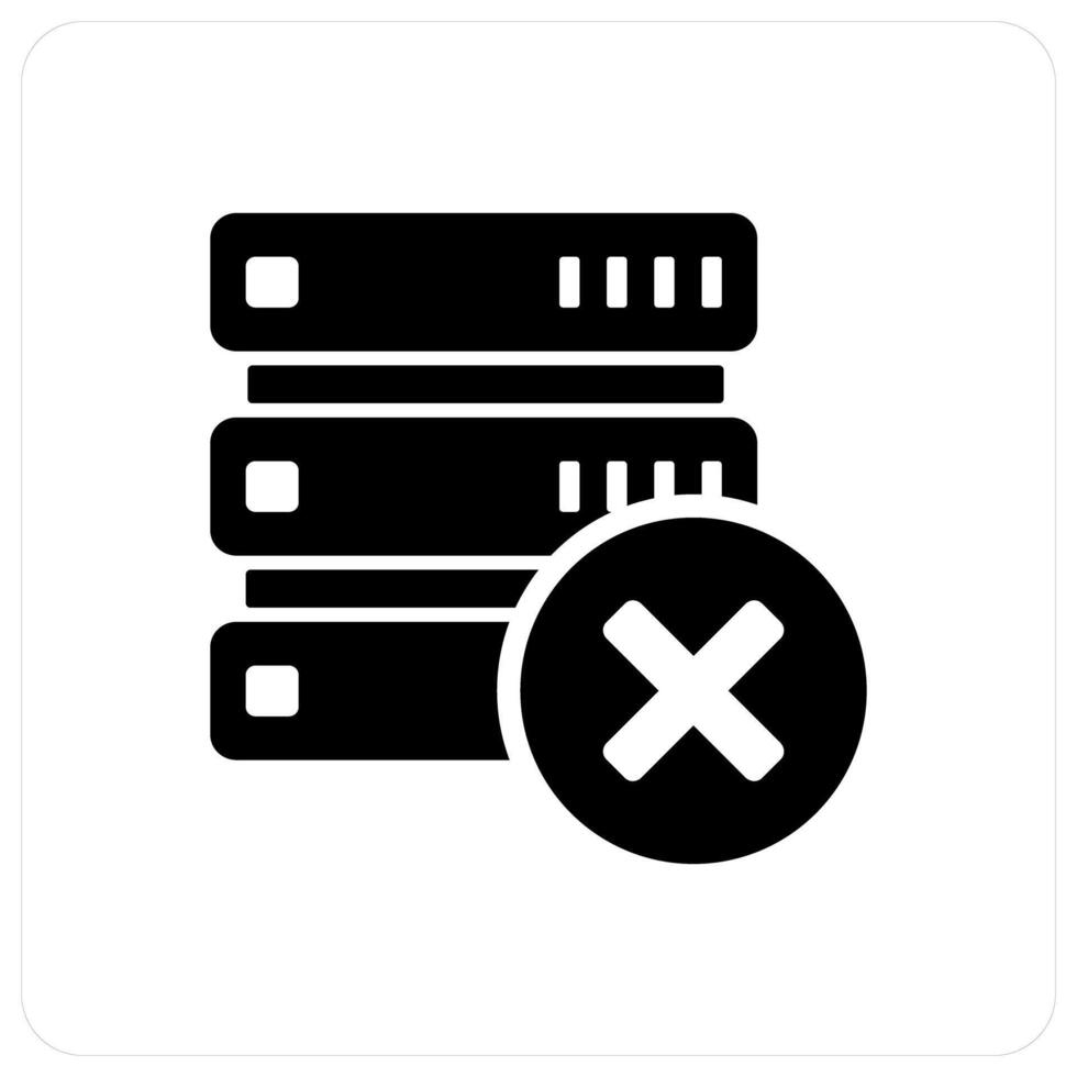 Wrong Server and no data icon concept vector