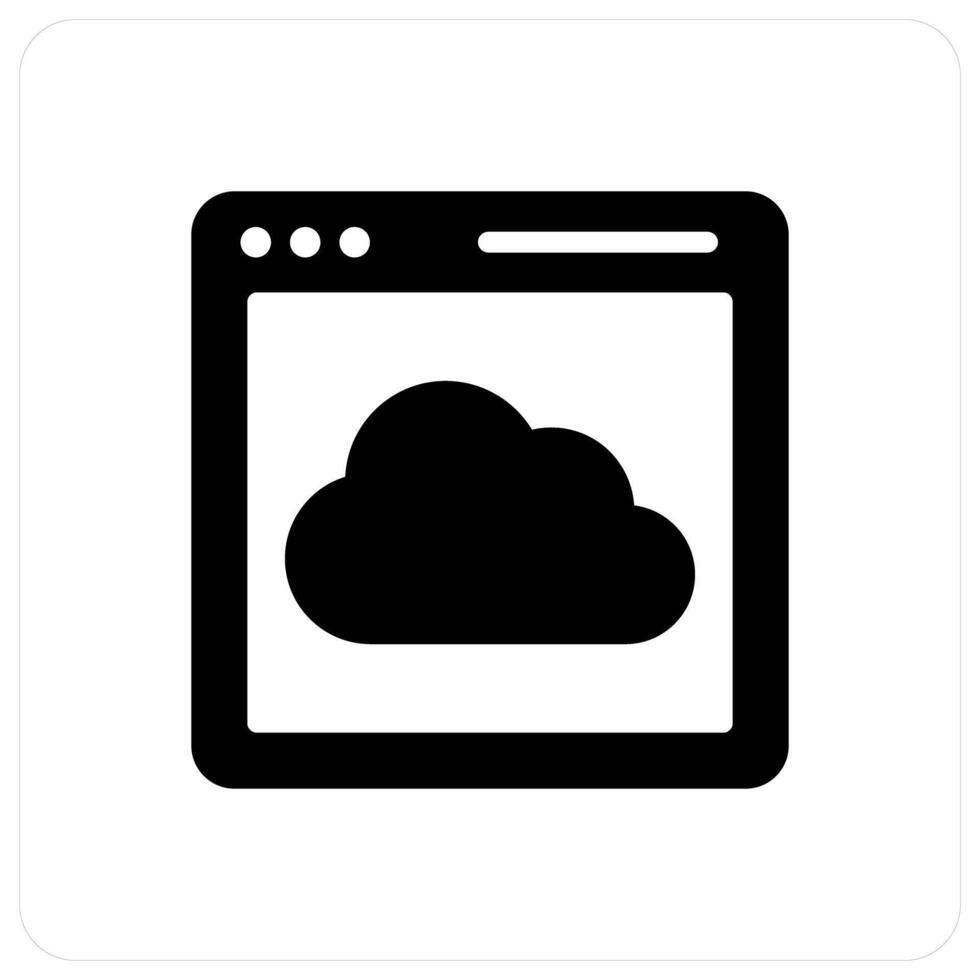 Cloud Webpage and web icon concept vector