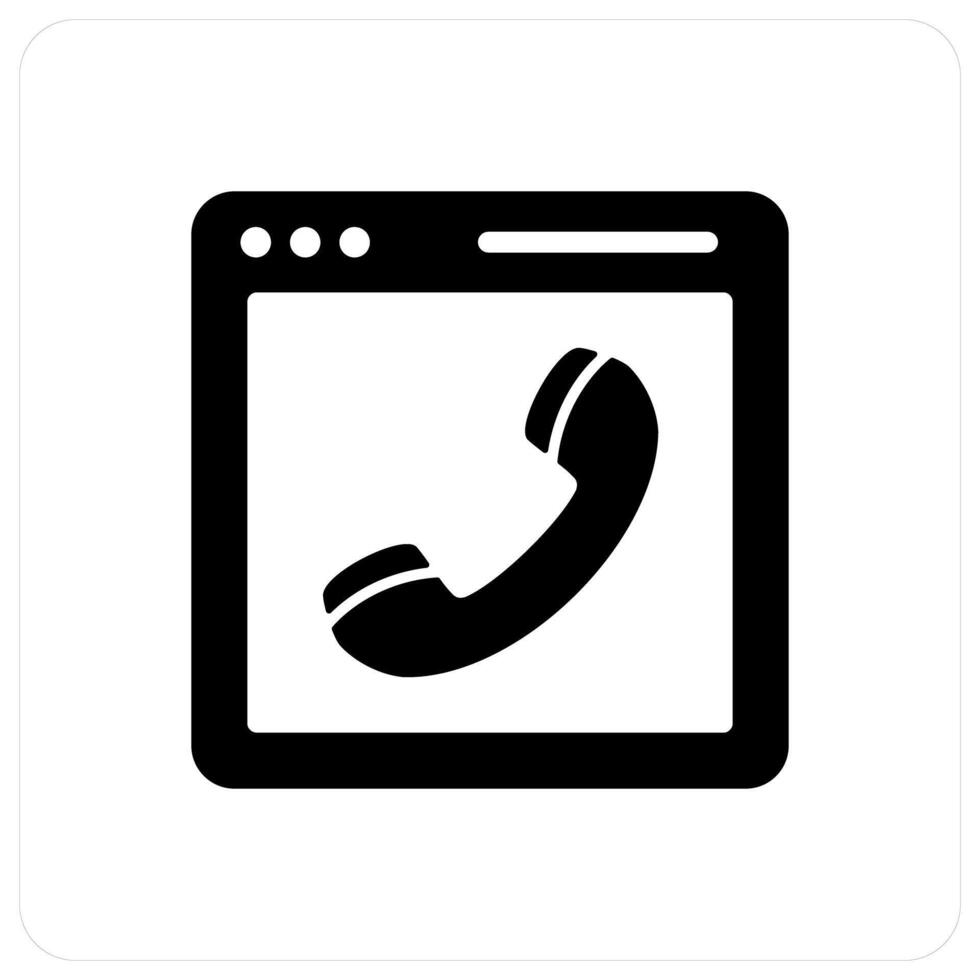 Online Call and call icon concept vector
