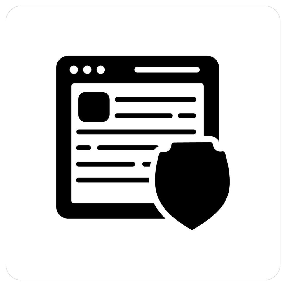 Webpage Security and web icon concept vector