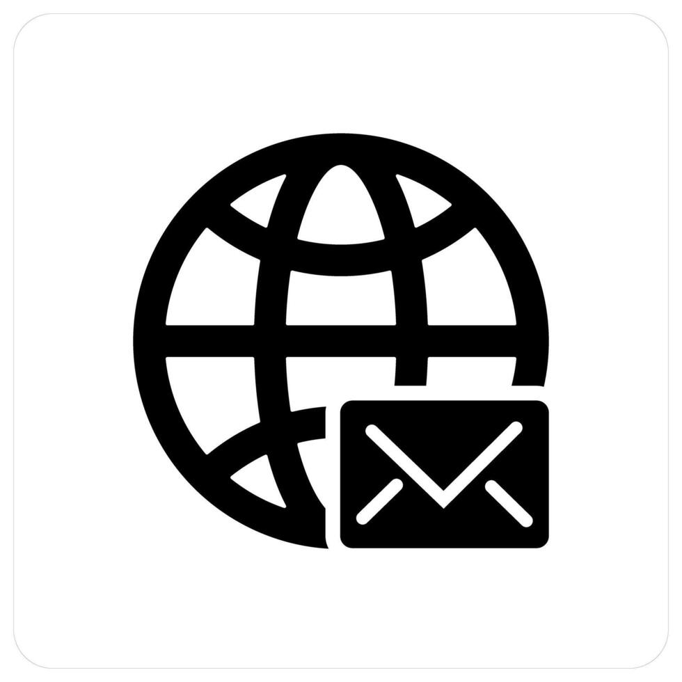 Global Message and globe icon concept vector