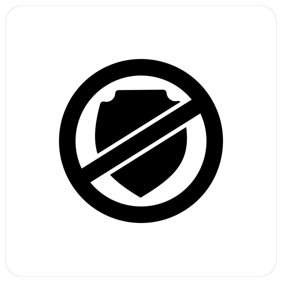Shield Prohibited and shield icon concept vector