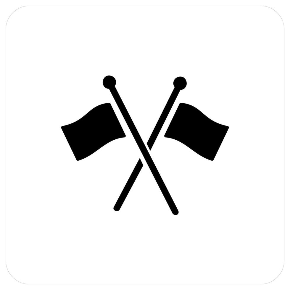Cross Flag and flag icon concept vector