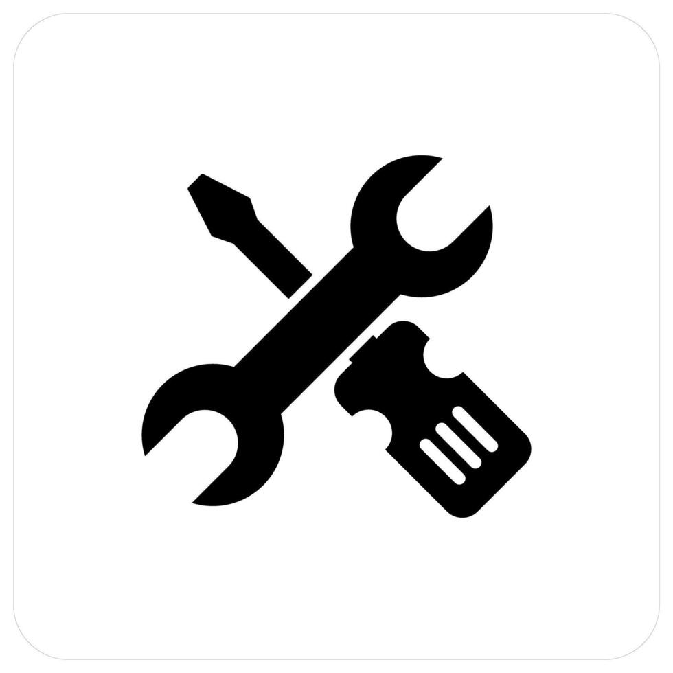 Replacement and gear icon concept vector