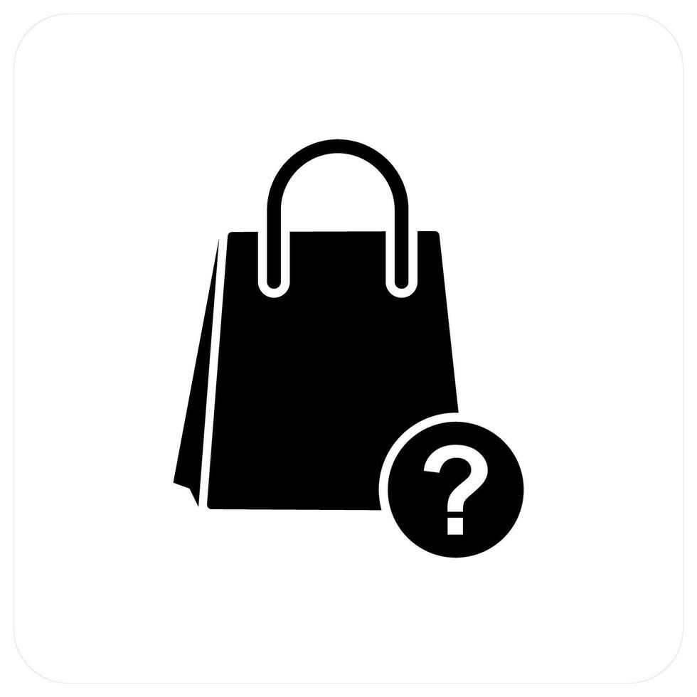 Shopping Query and question icon concept vector