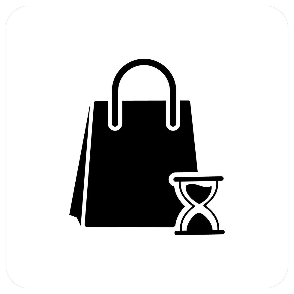 Shopping On Time icon concept vector