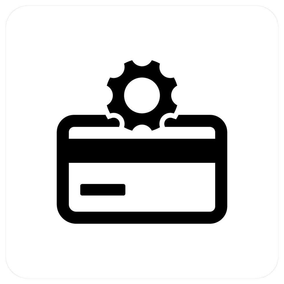 Card Setting and configuration icon concept vector