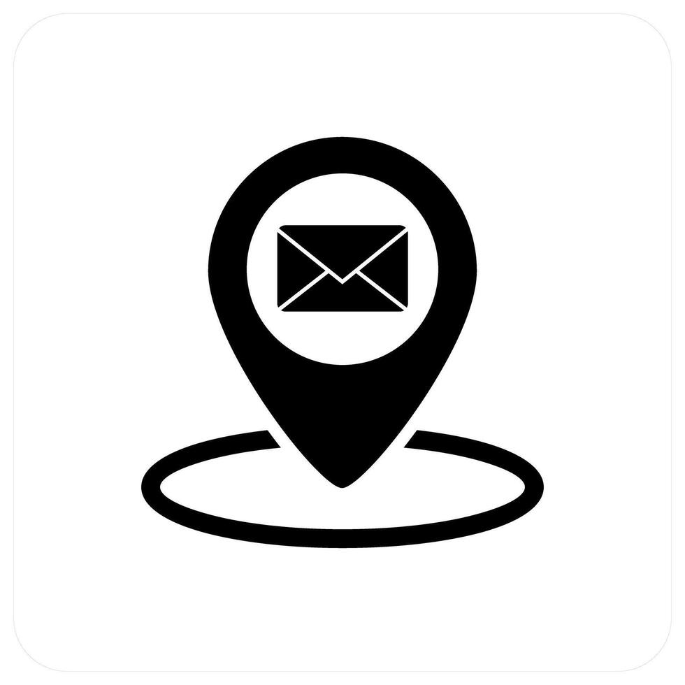 Message Location and pin icon concept vector