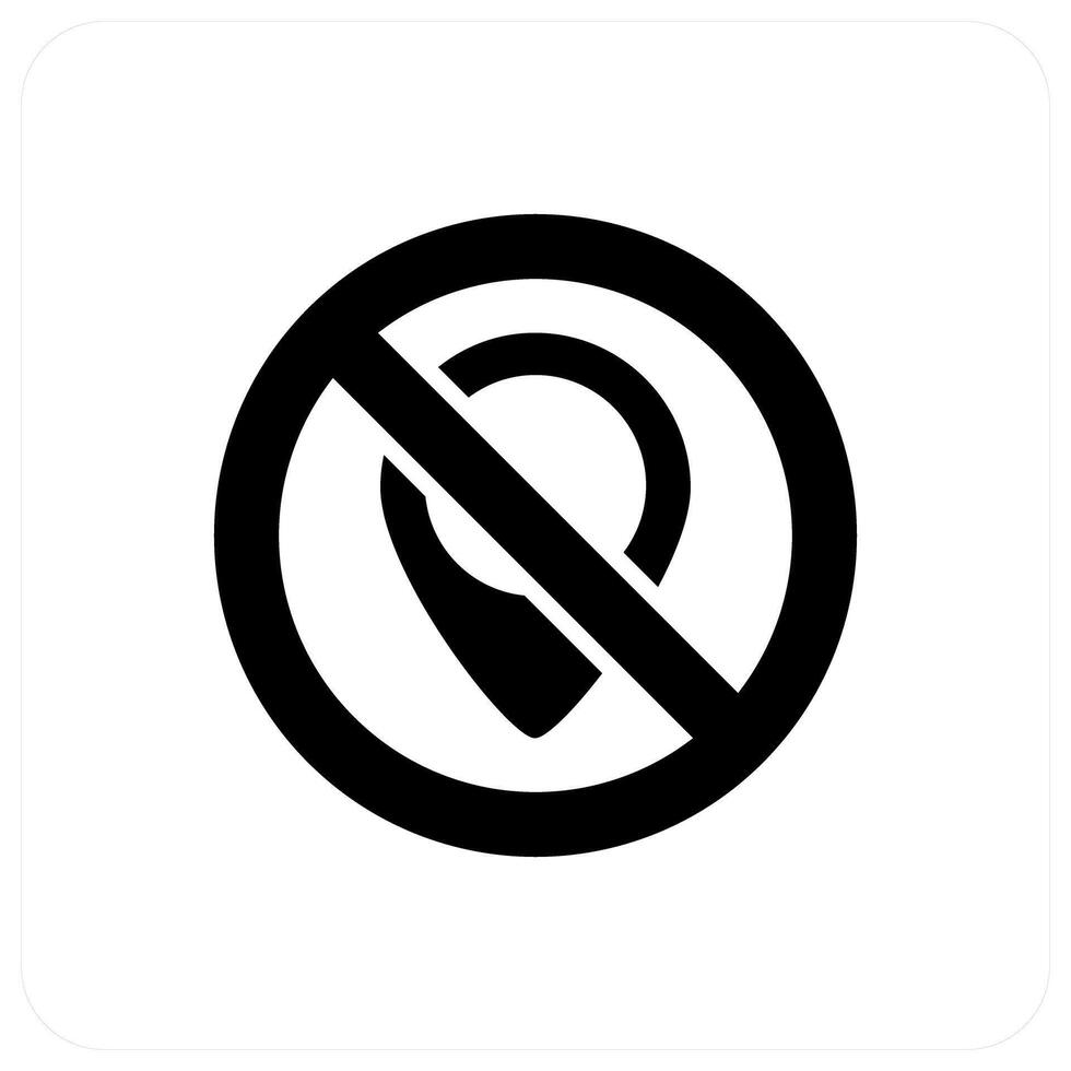 Location Prohibited and pointer icon concept vector