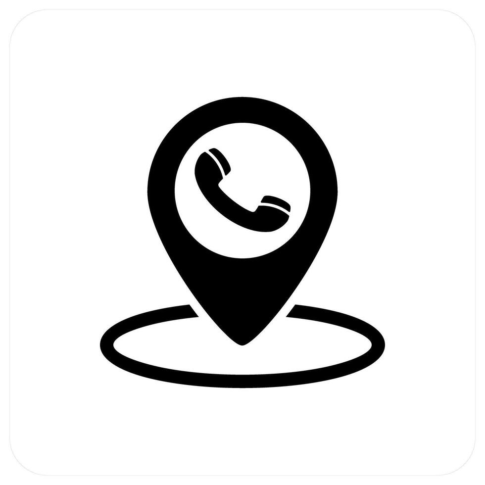 Call Location and pin icon concept vector