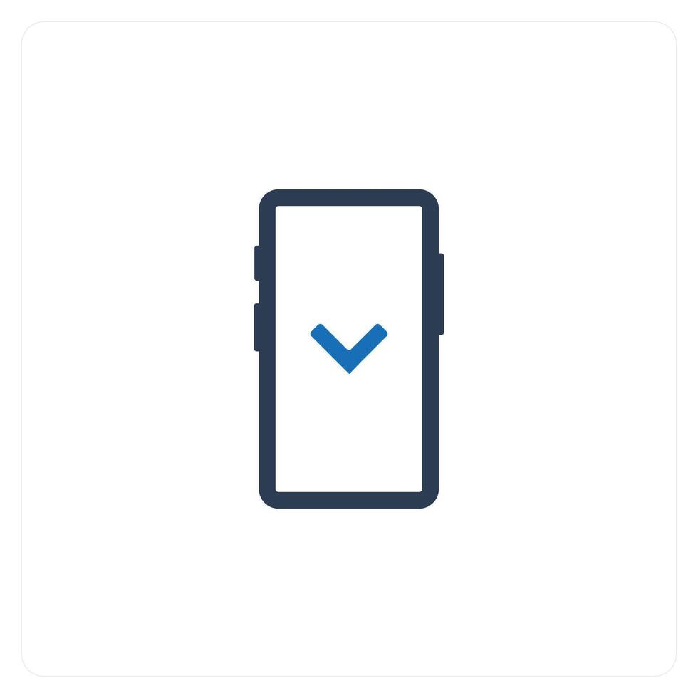 Swipe down and swipe icon concept vector
