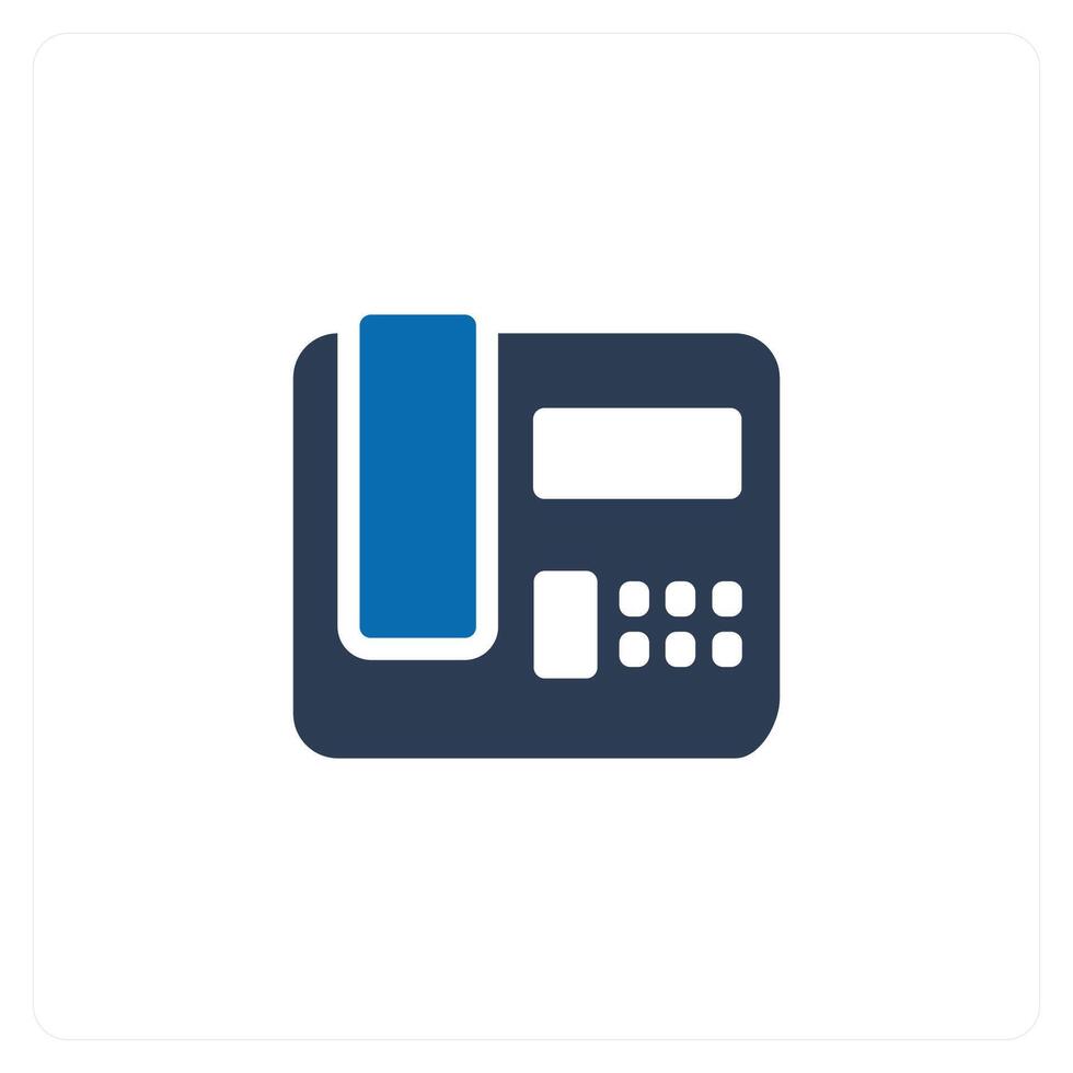 Landline and phone icon concept vector