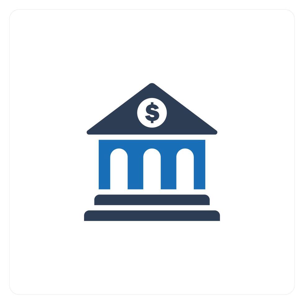 Financial Institution and bank icon concept vector