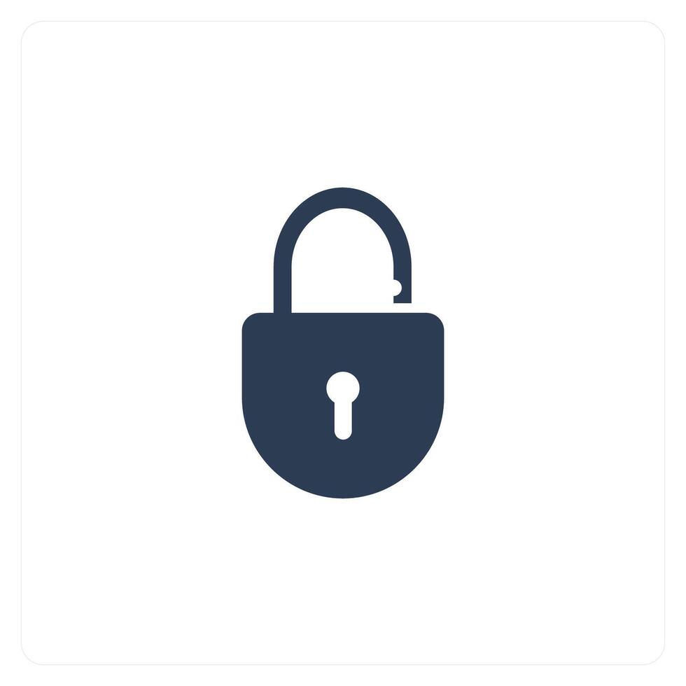 Open Lock and lock icon concept vector