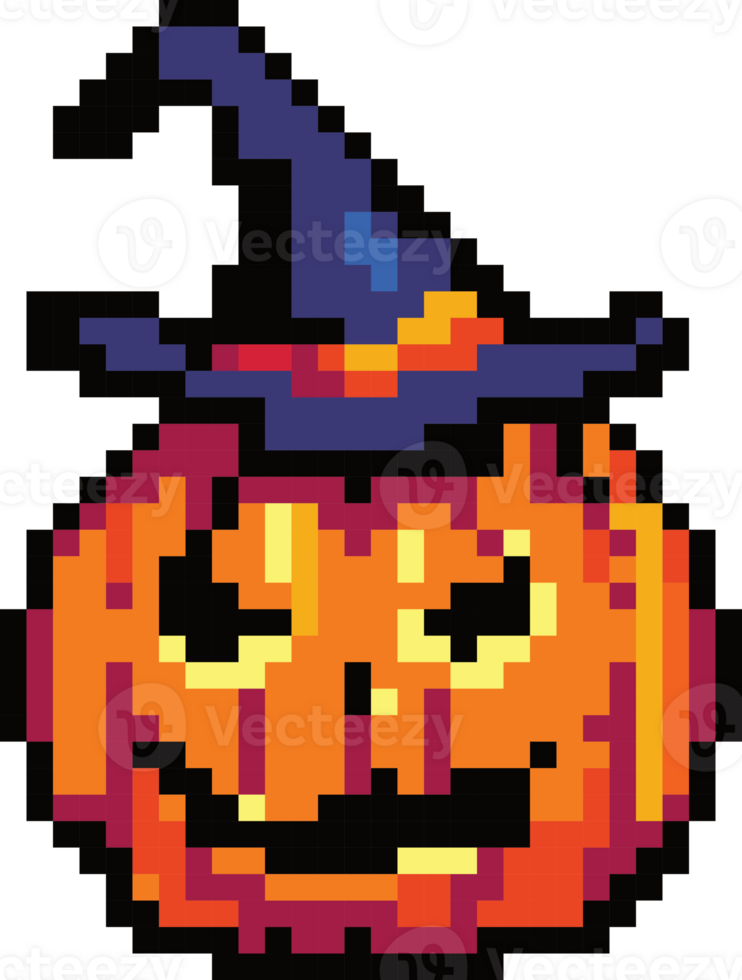 Pixelated Halloween Jack png