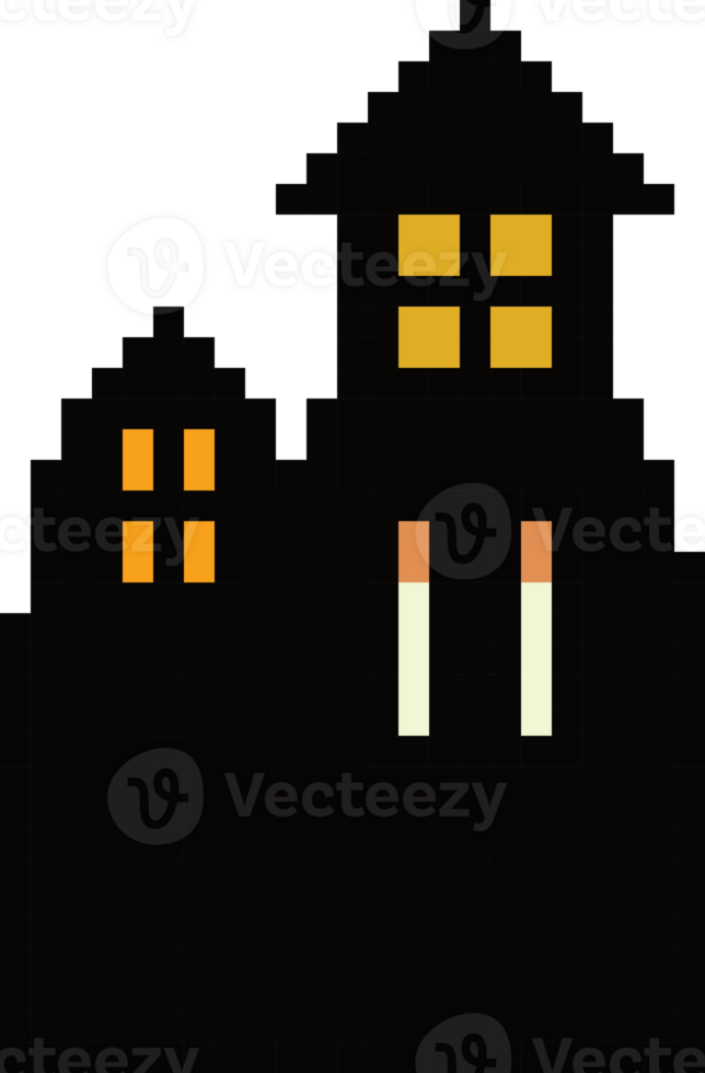 Two-story house shadow png
