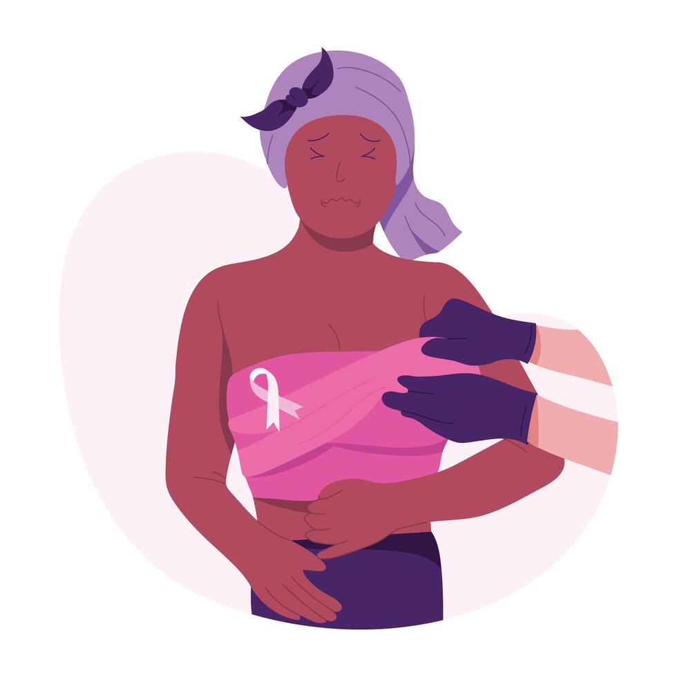 Character based flat illustration of woman checkup vector