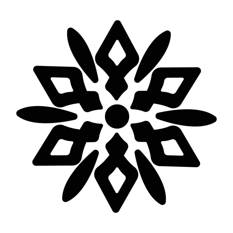 Glyph style icon of mandala art vector