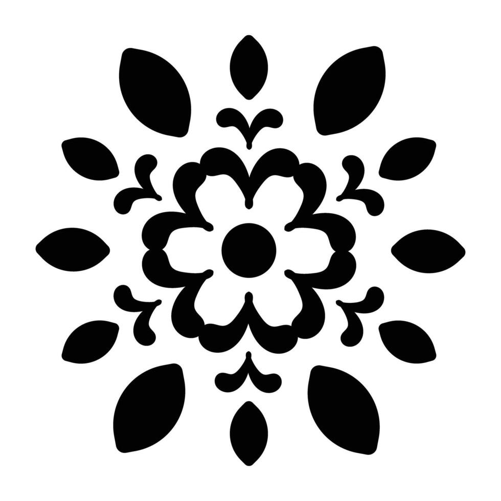 A solid style icon of flourish design vector