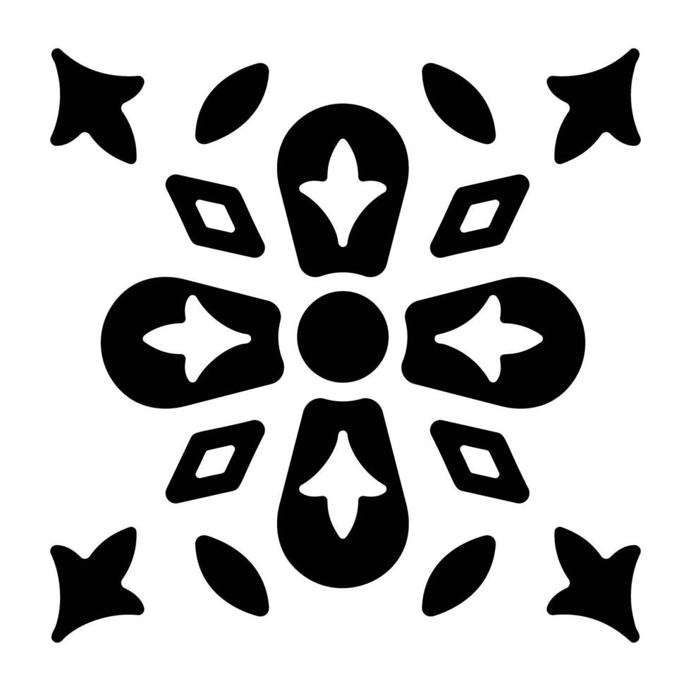 Flower symbol icon designed in filled style vector