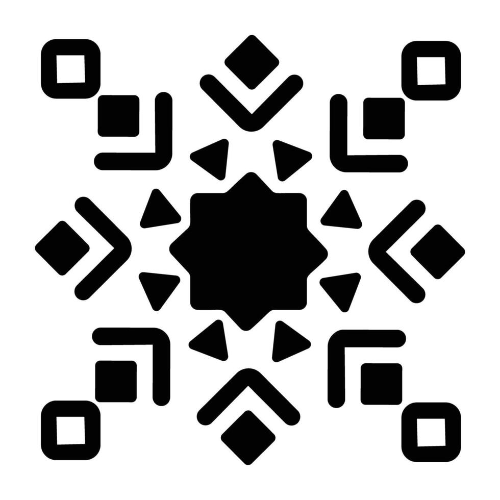 A solid style icon of vintage ornament vector