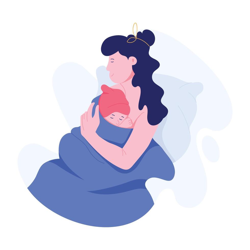 Motherhood illustration in flat stylec vector