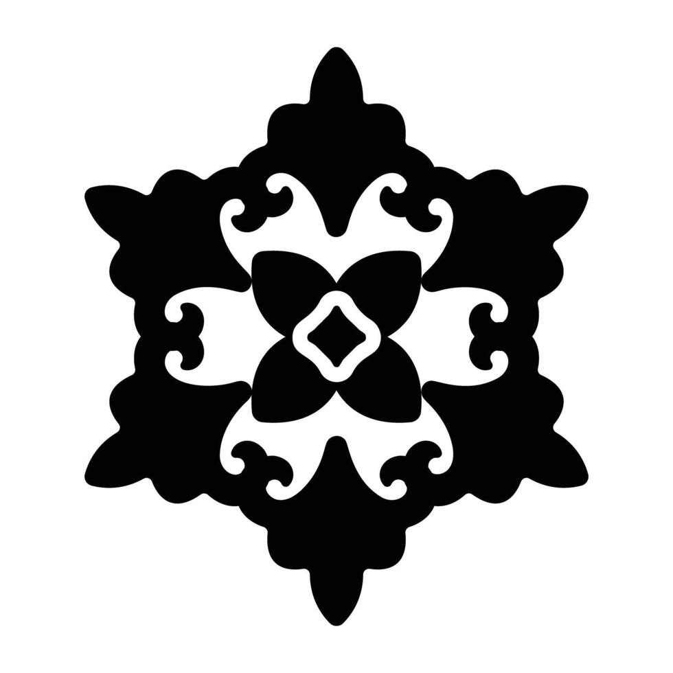 A filled style icon of floristry design vector