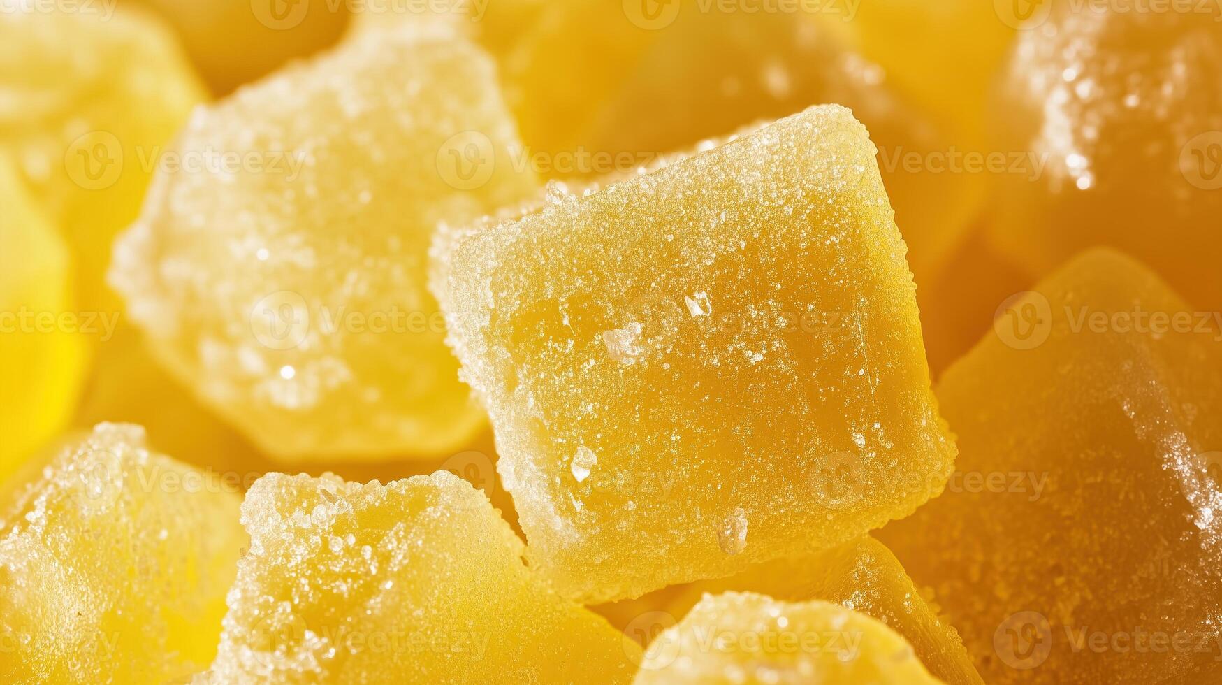 Close-up of sugary yellow jelly candies photo