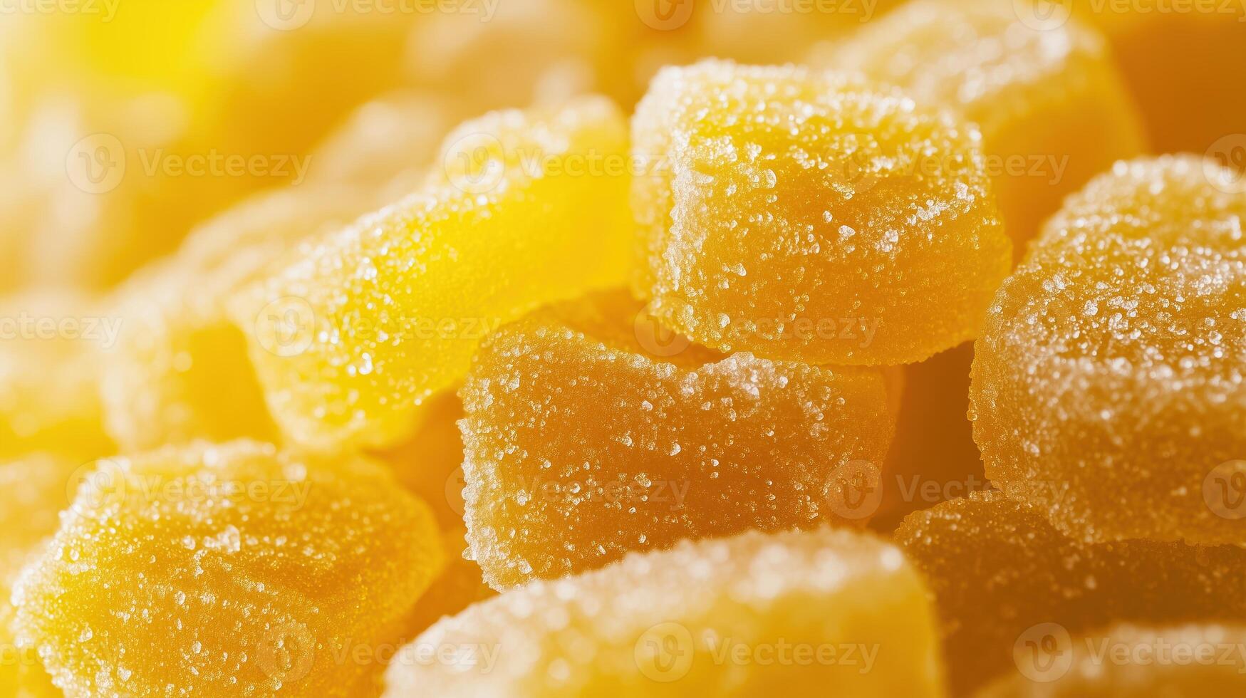 Close-up of sugary yellow jelly candies photo