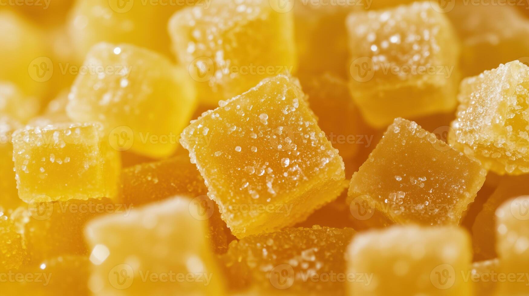 Close-up of sugary yellow jelly candies photo