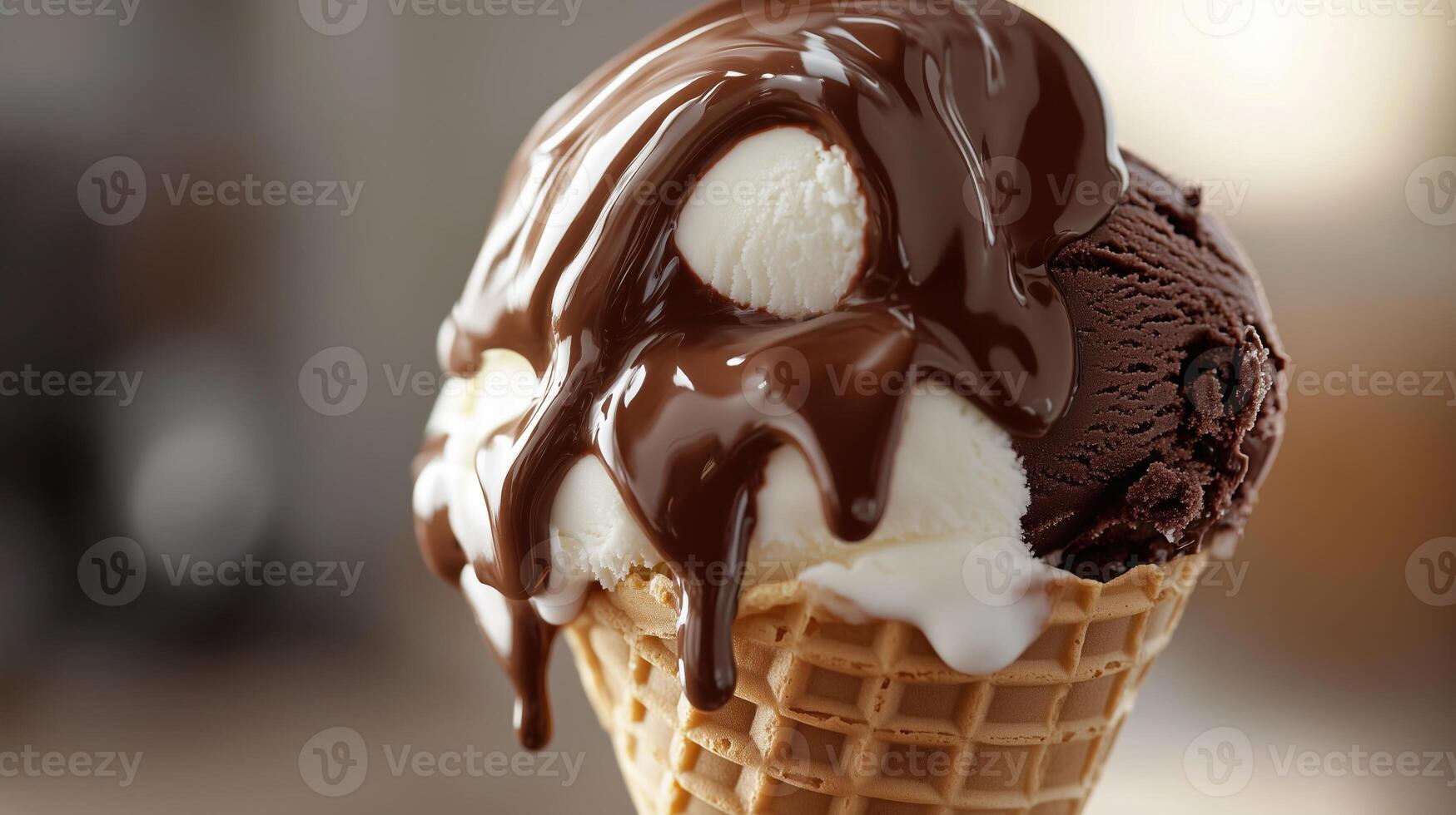 A creamy swirl of milk and chocolate photo
