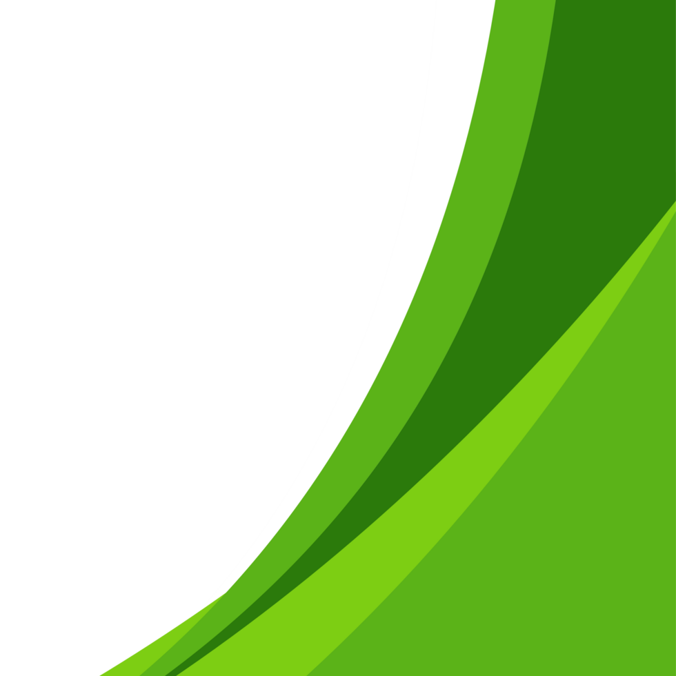 Green wave abstract design white png