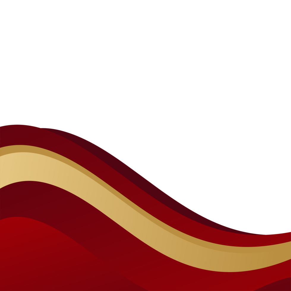 background wave red gold png