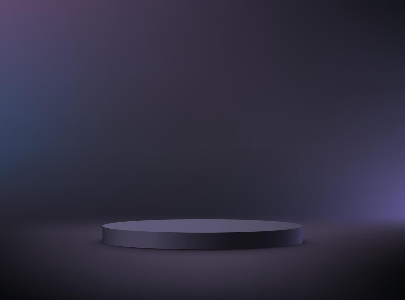 Empty black and gray studio room background. Black background 3d with podium. Space for selling products on the website. Product display background. illustration. vector