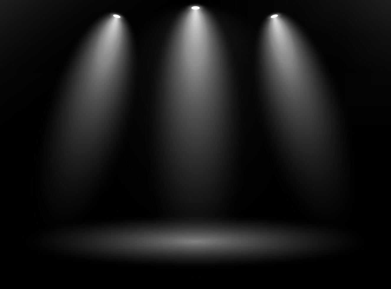 Black and gray Spotlight Background. Space for selling products on the website. Empty room with spotlight effect. illustration. vector