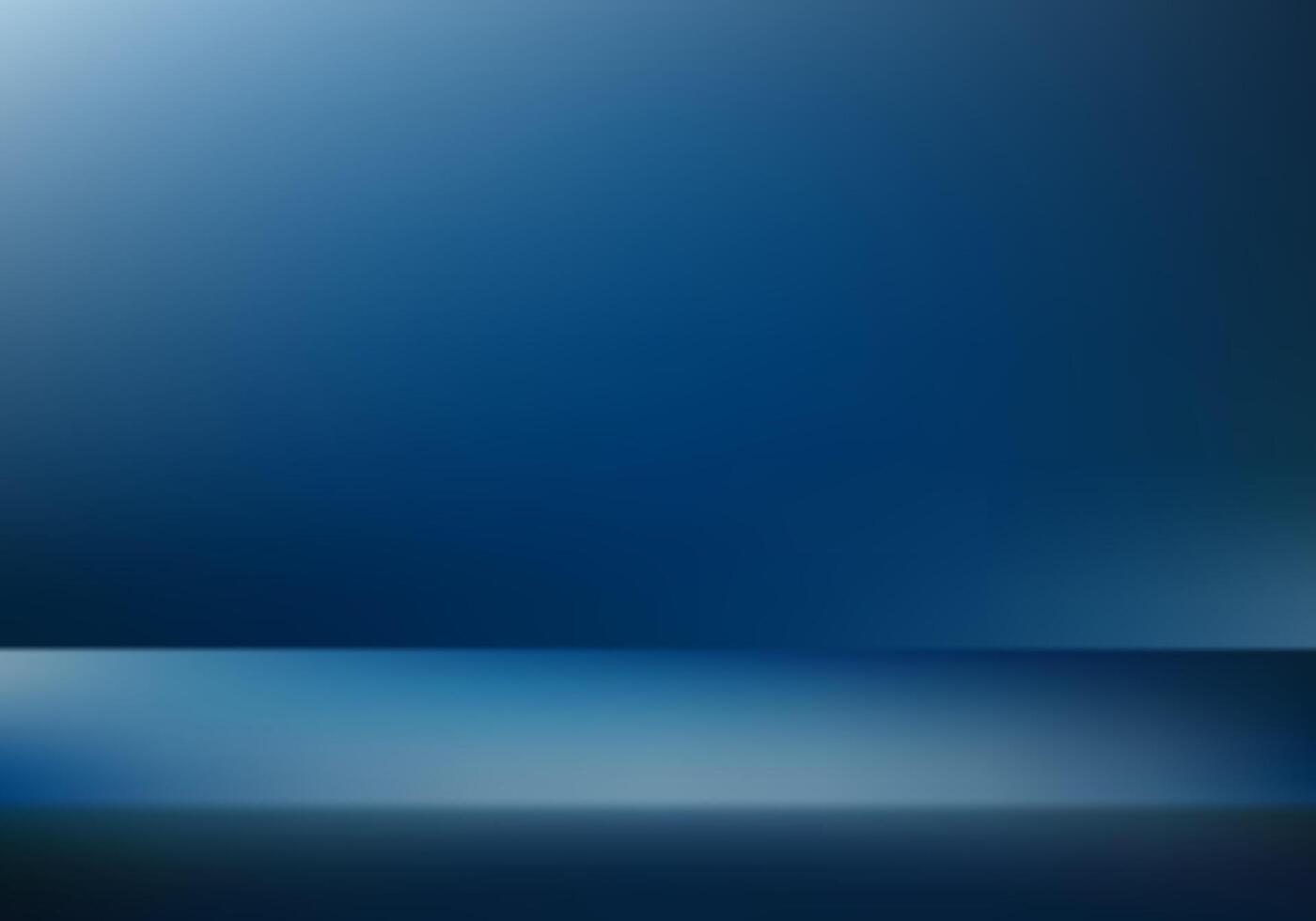 Blue studio background. Space for selling products on the website. Black and blue Background Empty Room Studio with table. illustration. vector
